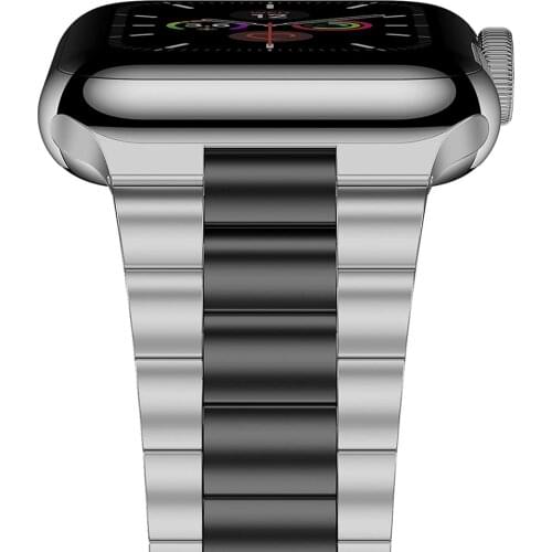 For apple watch 6 se band 44mm 40mm 5 4 strap Stainless Steel upgraded adapter bands for iwatch 3 42mm 38mm Business bracelet