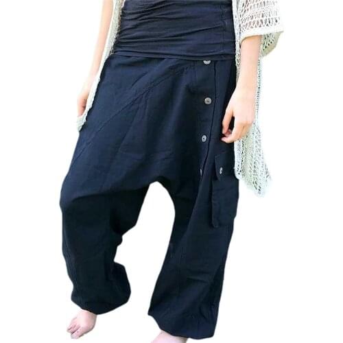 Streetwear cotton linen Cross-pants men long pants casual tracksuit Hip Hop sweatpants tracksuit s loose pants men 2020 new