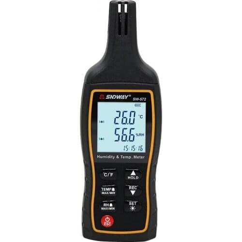 SNDWAY SW572 Industrial High-Precision Digital Thermometer and Hygrometer Handheld Portable Gauge Tester Air Test Instrument