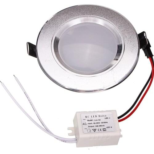 Jiguoor Led Panel downlight lamp Ultra Thin 3w Round ceiling recessed downlights round led panel light+Driver