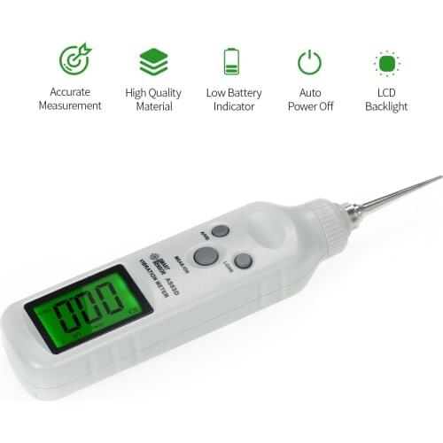 SMART SENSOR AS63D Portable Vibration Meter Vibration Measurer Vibrometer Handheld Vibration Meter Digital Vibration Meter Gauge