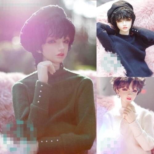 BJD Doll clothes suitable for 1-3 SD13 SD17 size jacket half-turtleneck Pearl knitted sweater doll accessories