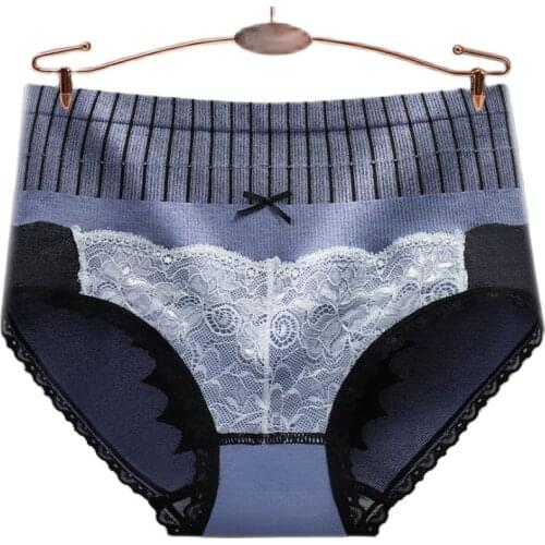 Womens High Waist Briefs Lace Panties Breathable Comfortable Underpants Sexy Slimming Hip Lift Underwear Lingerie 2021 New