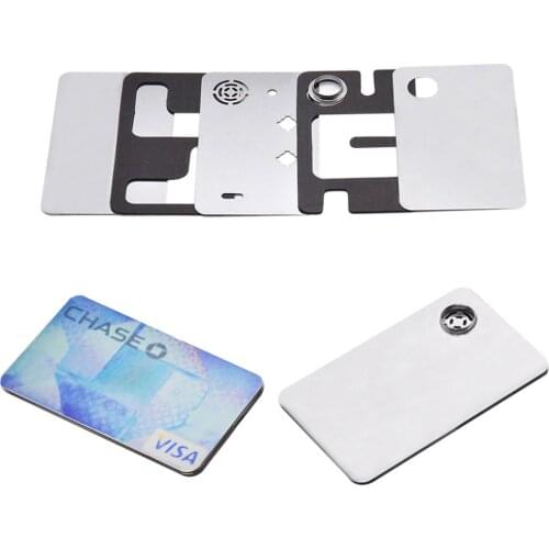 10Pcs Credit Card Shape Metal Smoking Pipes Gift For Men Smoke Herb Portable Tobacco Tube Grinder Cigarette Accessories