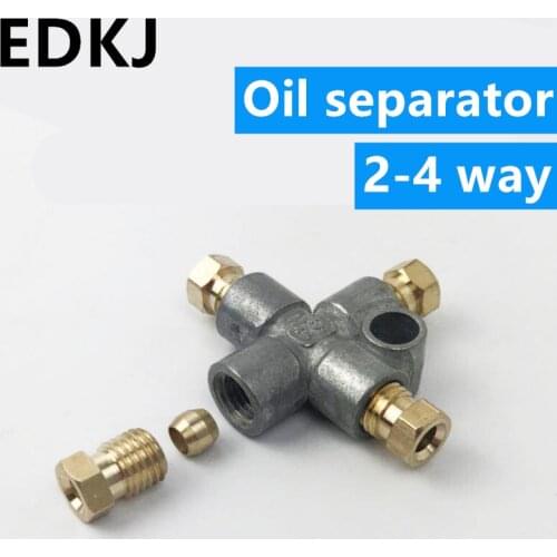 2-4 Way Machine Tool Lubricating Oil Path Through Cross Four way Lubrication Pipeline Accessories M8/M10X1