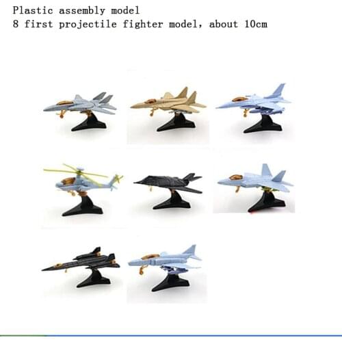 2020 8pcs/set 4D Plastic Assembled Aircraft Model for Kids Military Puzzle Educative Toys for Boys Airplane Gift Brinquedos A030