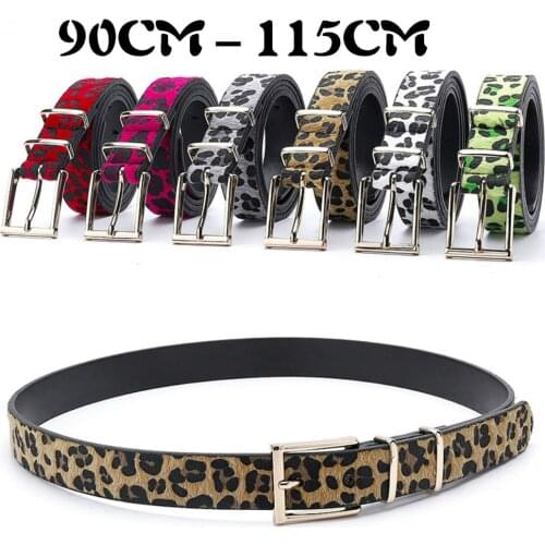 2020 New Design Women Gift Belt Female Decoration Creative Leopard Print Horse Hair With Jeans Fashion Collocation 90-115CM