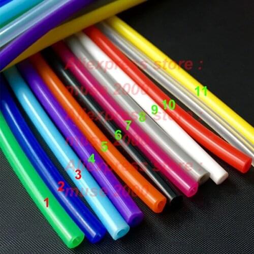 2x4 Black white pink orange blue green yellow purple Silicone rubber tube inner x outer dia pipe Hose plumbing fish tank water