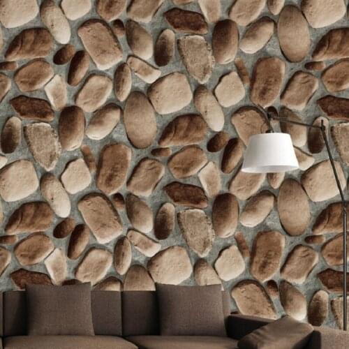 Chinese Style 3D Embossed Wallpaper Imitation Stone Stereo Personality PVC Wallpaper Roll Hotel Living Room Cafe Papel De Parede