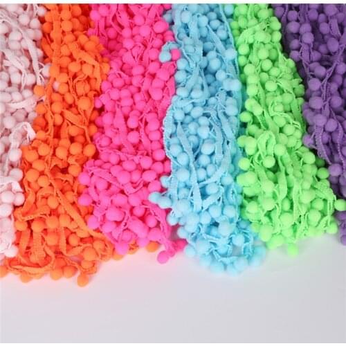 5 Yard/bag 20mm Pom Pom Lace Trim Ball Fringe Ribbon For DIY Clothing Party Home Decor Handicraft Decorations Gift Wrapping
