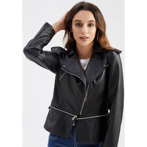 Женские модные кожаные куртки BUTUIERN China At AliExpress