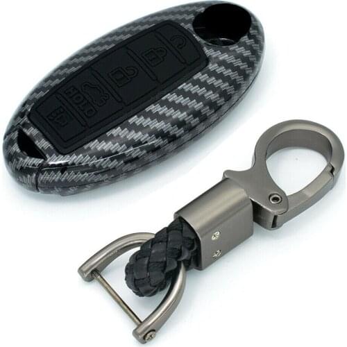 Carbon Fiber Car Key Cover For Nissan Altima Maxima Rogue Pathfinder Qashqai Murano Sentra Remote Key Fob Case