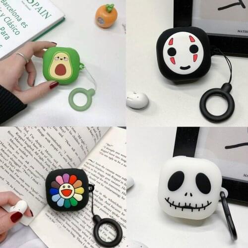 Avocado Bubble tea Earphone Cover for Samsung Galaxy Buds Live Case Silicon Case 2020 Headphone Box with lanyard