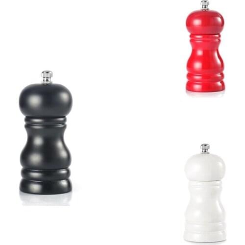 Wood Salt and Pepper Grinder Set Manual Pepper Salt Mill Shaker, Solid Wood with Adjustable Coarseness Retail