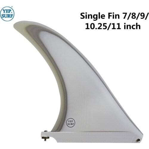 Paddle board Single Fins Surfboard Fin 7"/8"/9"/10.25"/11 inch Length White Color Center Fins High Sale Fiberglass Fin