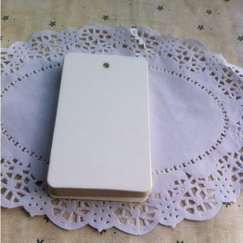 Hot sell 500PCS 100X60mm white Kraft Paper Hang Tags,Price Labels,Clothing tags 350gsm paper