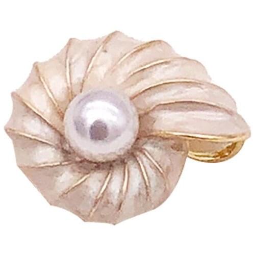 HOSENG Fashion Novel Ocean Shell Brooch With Round Marine Pearl For Women Clothing Decorative Accessories HS_5464