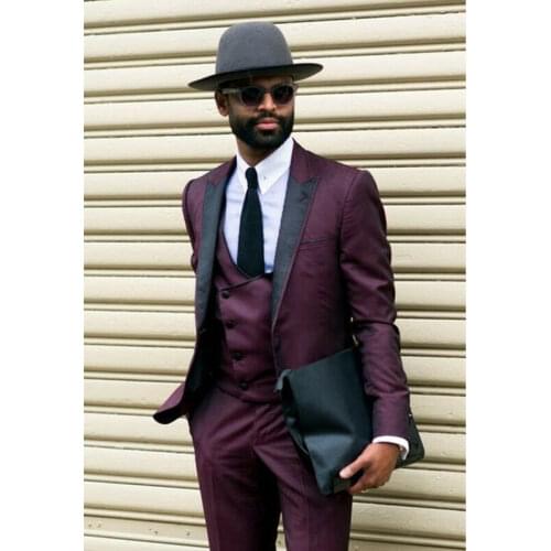 Custom Made Formal Men Suit Casual Style Tuxedo 3 Pieces Wedding Suits