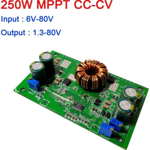 LT8705 250W MPPT solar Controller CC-CV charging DC-DC buck boost 6-80V TO 1.3-80V 5V 12V 15V 24V Lithium / LiFePO4/ Battery