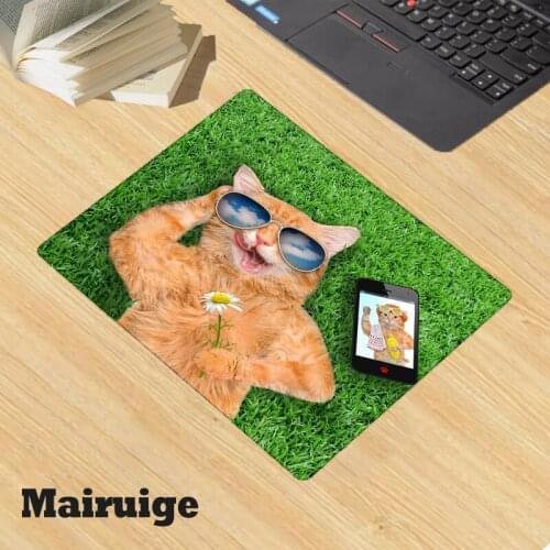 Mairuige Creative cute animal Pattern Kawaii Small Mouse Pad Office Gaming PC Laptop Gaming Accessories Wrist Rest Desk Mat