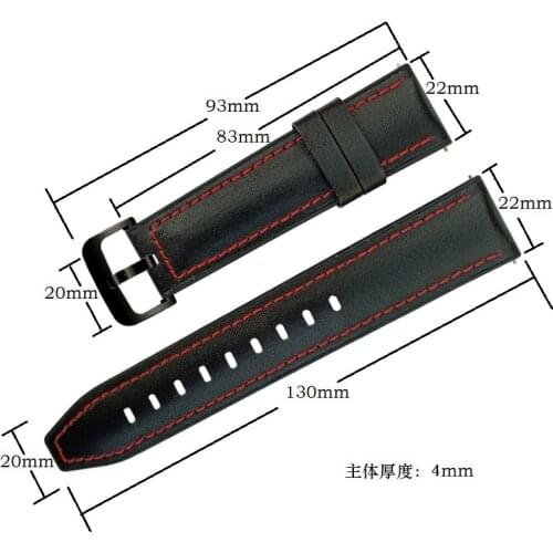 Leather Strap 22mm For Samsung Galaxy Watch 46mm High Quality Watchbands Replacement Wrist Straps Watchband Bracelet Accessories