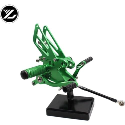 CNC Verstelbare Rearsets Achter Set Motorfiets Footrest Moto Pedaal pedal For Kawasaki NINJA 250 EXC250 2008-2012 2009 2010 2011