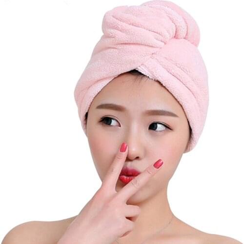 HELLOYOUNG Wave Shape Women Bathroom Super Absorbent Quick-drying Microfiber Bath Towel Hair Dry Cap Salon Towel 28x65cm