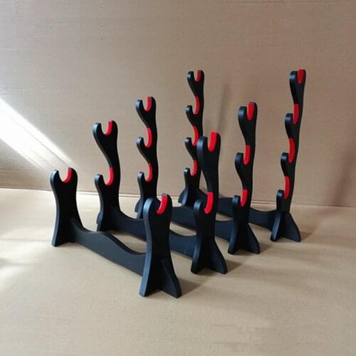 Padded Protect Japonesa Samurai Sword Katana Wakizashi Tanto Holder Stand Rack Display Acolchado de Tela wooden frame 4 designs