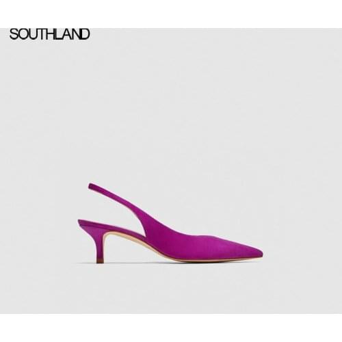 SOUTHLAND Summer Shoes Women Sandals Elegant Sexy Office Lady Pointed-Toe footware Female sandalia Real Leather