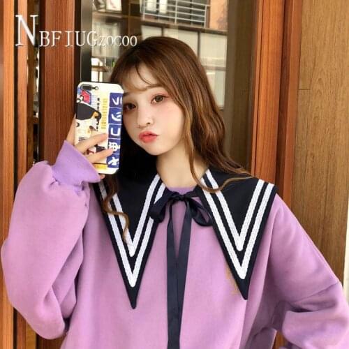 Yellow And Purple Color Women Sweatshirts Long Sleeve Thick Female Sweatshirt