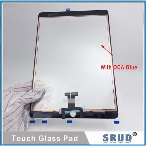 1PCS Digitizer Touch Screen Glass Panel wit For iPad 6 Air 2 mini4 Pro 9.7 10.5 Front Glass+Adhesive