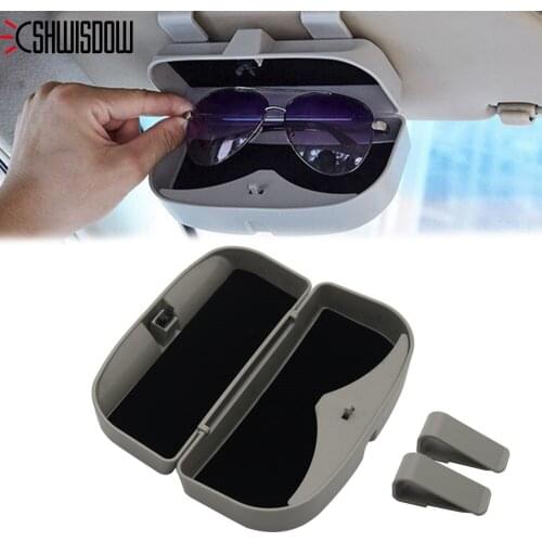 1pc New Car Sunglasses Holder Replace Door Handle Plastic Glasses Case Cage Storage Buckle Installed Box Interior Auto Accessory