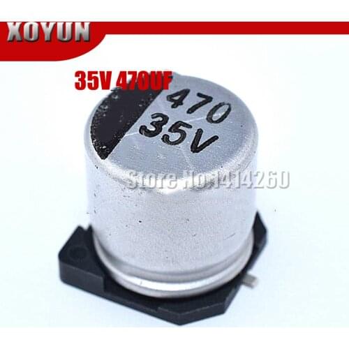 10PCS Electrolytic capacitor 35V470UF 10*10.5mm SMD aluminum electrolytic capacitor 470uf 35v