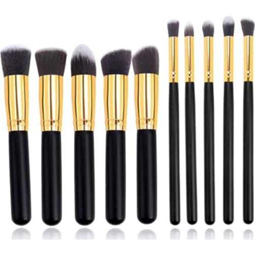 10Pcs/Set Face Foundation Eyeshadow Powder Blusher Soft Brush Makeup Tool Kit Makeup Brushes Sets Foundation Makeup Brush