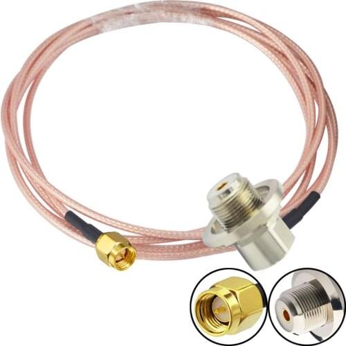 10 Pieces Handheld Radio Antenna Cable UHF Bulkhead Female to SMA Male SO239 Connector RG316 Low Loss Jumper Cable Extension