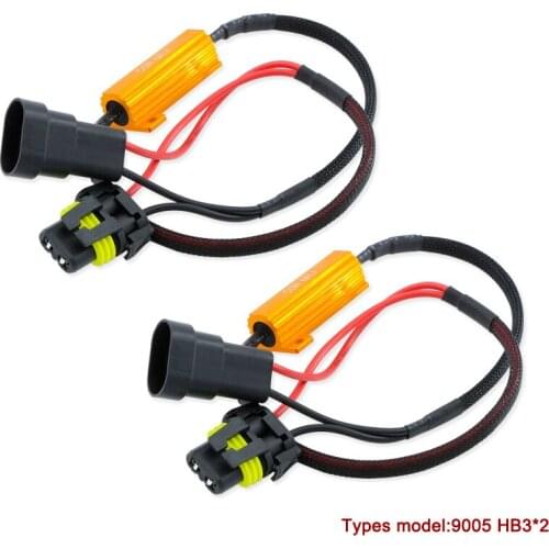 2* H11 H8 H9 9005 HB3 9006 HB4 H4 HB2 9003 H7 Caubus Resistor Load No Error Fix Hyper Flash Decoder LED Fog Headlights Lights