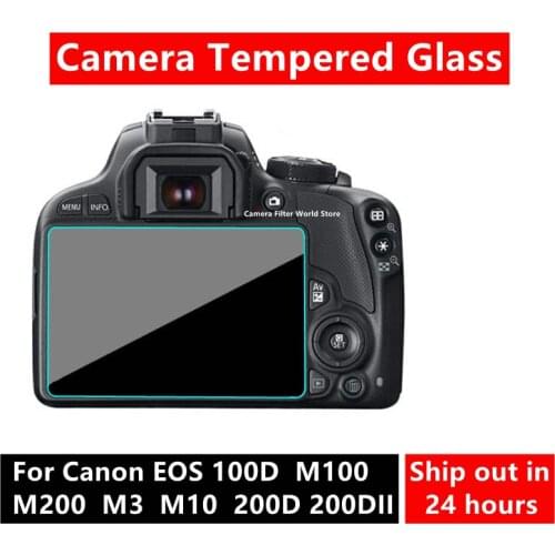 2PCS 100D Camera Glass Hardness Tempered Glass Ultra Thin Screen Protector for Canon EOS M100 M200 M3 M10 200D 200DII Camera