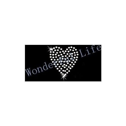 Free shipping small heart image Hot Fix Heat Transfer Rhinestone Motif