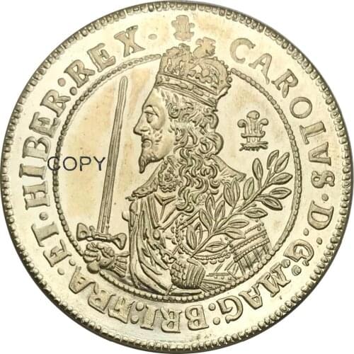 Great Britain Triple Unite 1644 King Charles I of England Gold Coin Brass Meltal Copy Coins