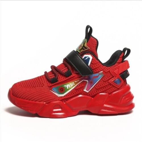 2021 New Children Running Shoes Boys Sneakers Spring Autumn Breathable Kids Sport Shoes Light Outdoor Flying Woven Mesh Casual
