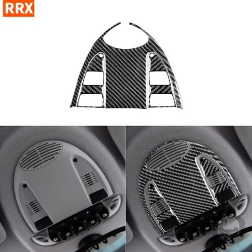 For Mini Cooper Hardtop R56 Clubman R55 Convertible R57 Carbon Fiber Stickers Roof Control Panel Frame Car Interior Accessories