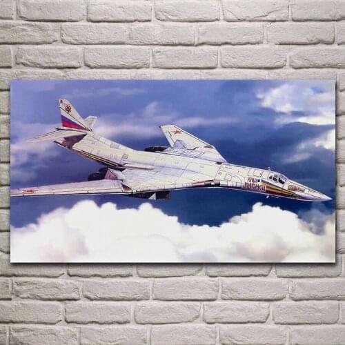 Tu 160 70 blackjack long range bomber artwork living room decoration home wall art decor wood frame fabric posters KH719