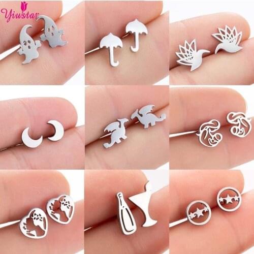 Fashion Luxury Stainless Steel Earrings Goth Punk Women Christmas Gifts Korean Jewelry Earrings 2020 Trend Jewelry Piercing kpop