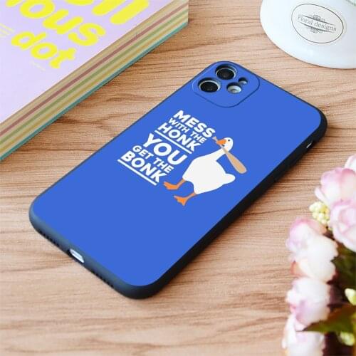For iPhone Mess With The Honk You Get The Bonk Print Soft Matt Apple iPhone Case 6 7 8 11 12 Plus Pro X XR XS MAX SE