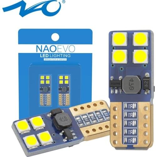 NAO W5W T10 LED Parking Light 3030 12V 5W5 194 For E90 E92 F10 E46 Auto Dome Clearance License Plate Bulb Amber Crystal Blue
