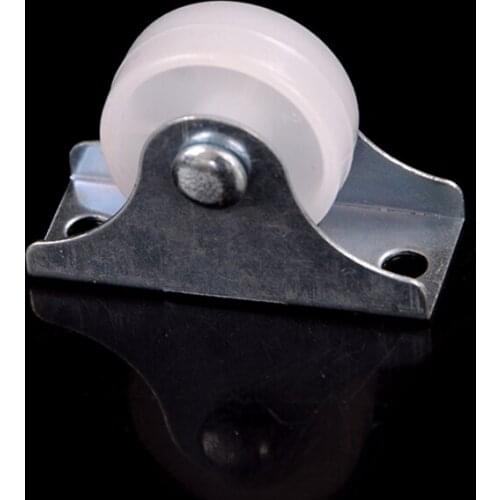 New 8 Pcs 1 inch/1.5 inch/2 inch Flat Car Fixed Caster Mute Directional Wheel Metal Silica Gel Material DIY Model Parts