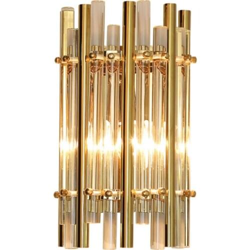 New golden crystal wall lamp wall LED lights for living room hotel wall decoration