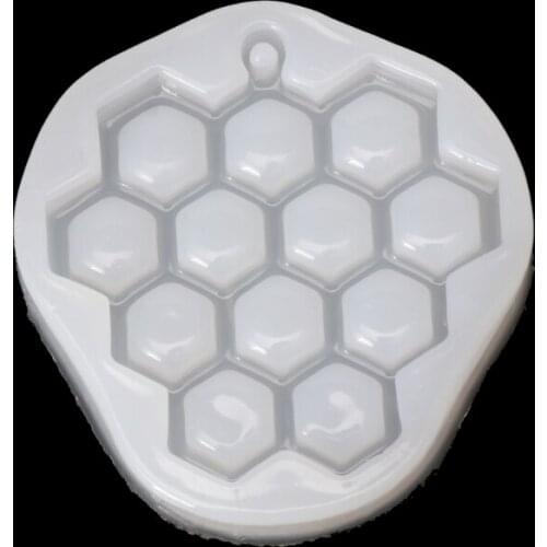 Bee Honeycomb Liquid Silicone Mold DIY Resin Grape Jewelry Making Pendant Mould