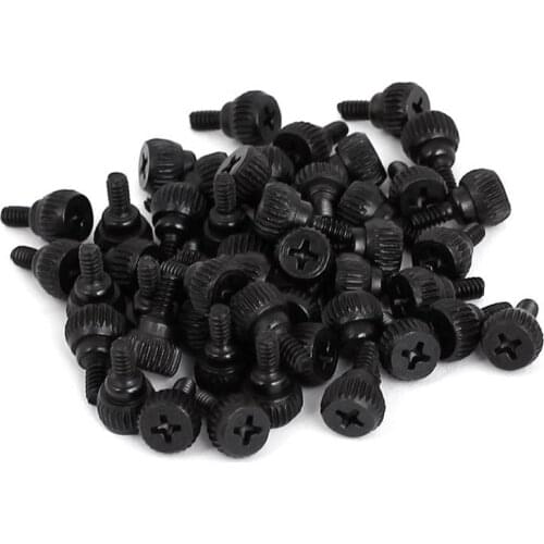 PC Computer Case Thumbscrews M3.5 Thumb Screws Black 50 Pcs