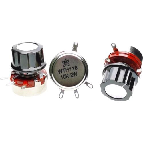 2PCS WTH118 1A 2W 1K 2K2 4K7 10K 22K 47K 100K 220K 470K Rotary Potentiometer